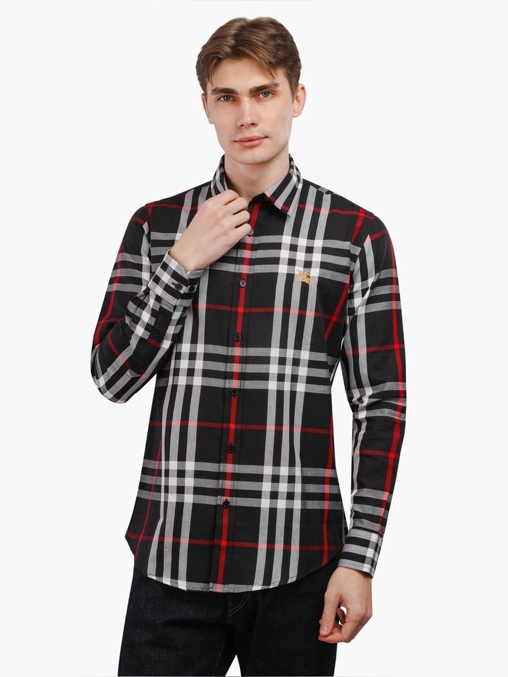 Burberry Brit Nova Check long sleeve button down shirt